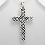 Sterling Silver Braided Celtic Cross